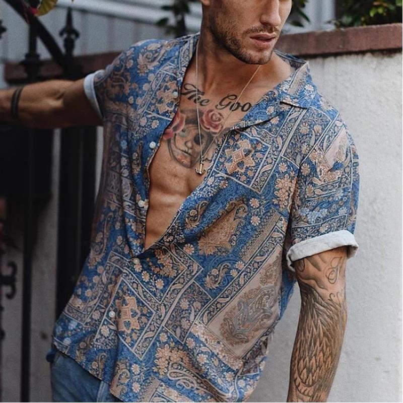 Chemise hippie chic homme sale