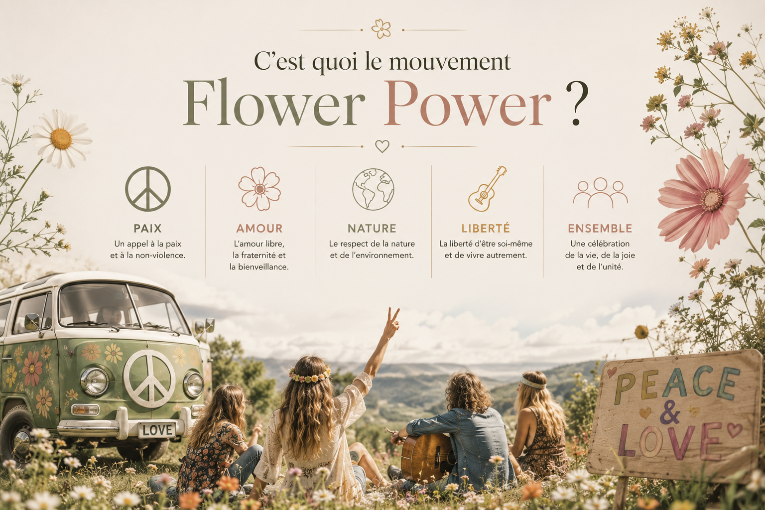 C'est quoi le mouvement Flower Power ?