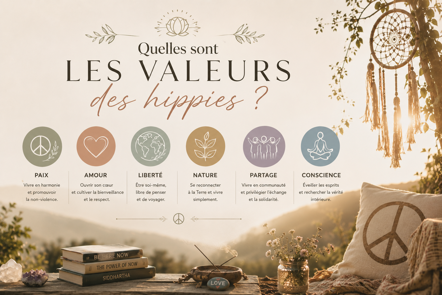 Quelles sont les valeurs des hippies ?