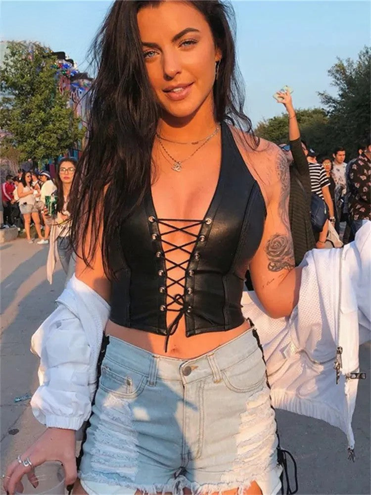 Crop Top Cuir
