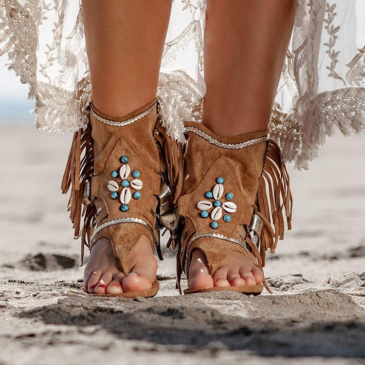 Stiefelsandalen Hippie