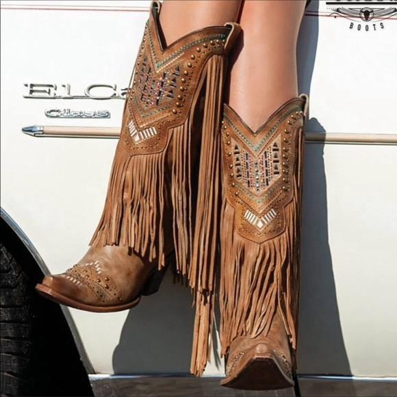Hippie-Frau-Stiefeletten