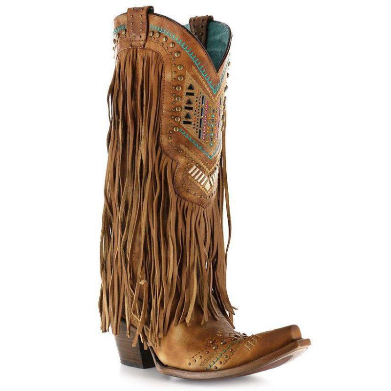 Hippie-Frau-Stiefeletten