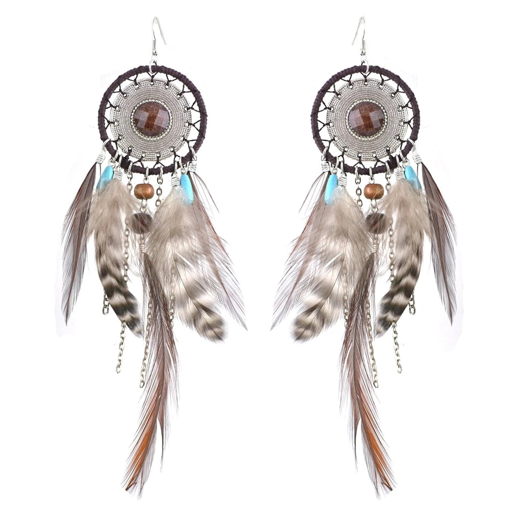 Boucle d'Oreille Attrape Rêve Hippie