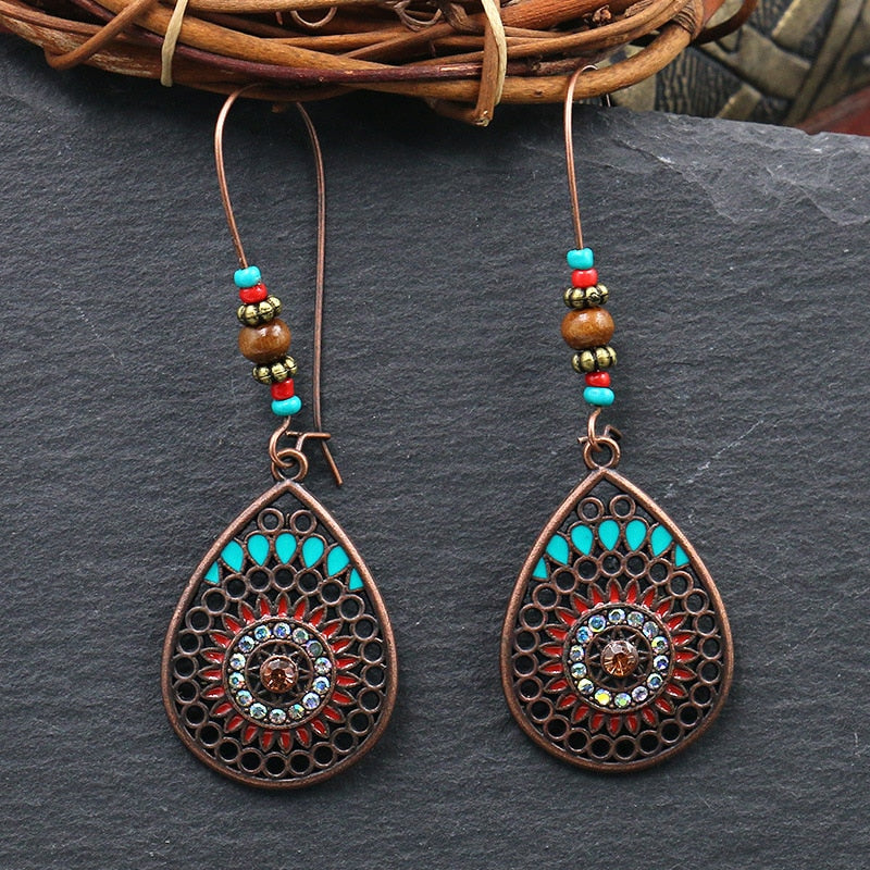 Boucle d'Oreille Ethnique Hippie