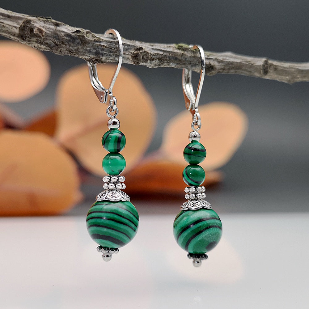 Boucle d'Oreille Hippie Verte
