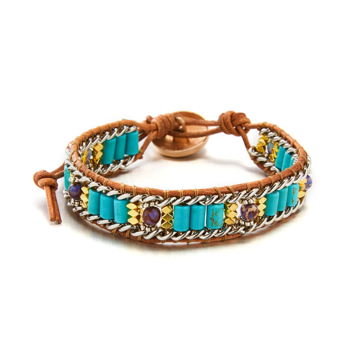Hippie-Armband aus Leder für Damen