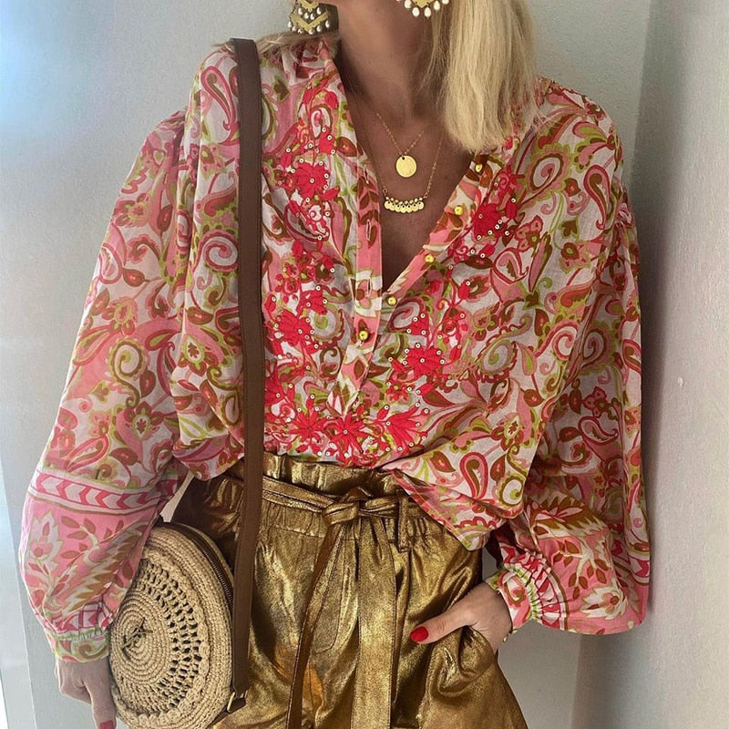 Hippie chic overhemd