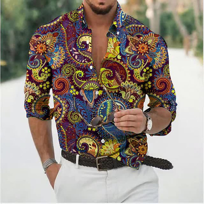 Style Hippie Chemise Homme Boheme Chic Boho Chic Vetement Style