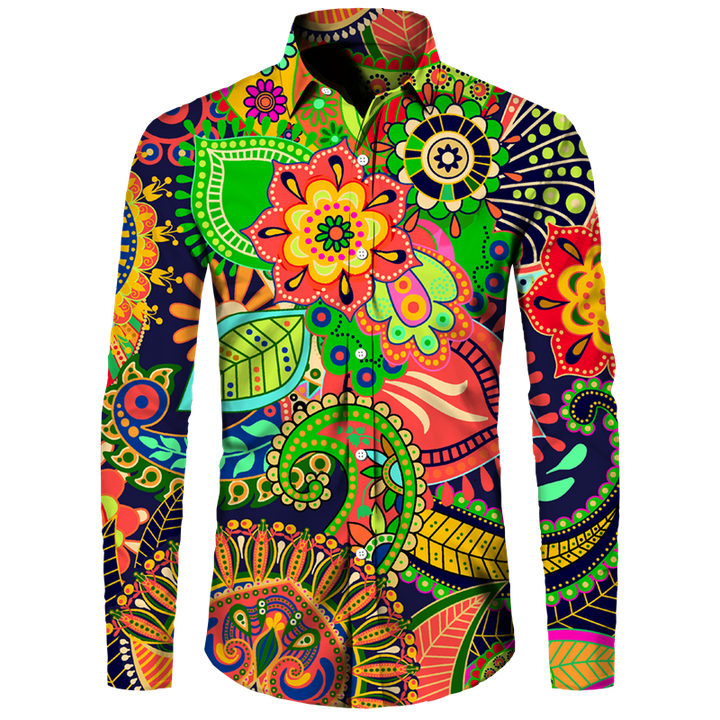 Chemse pour Hommes Loud Orgnals talored Ft Floral Blanc Rétro Chemse pour Hommes Loud Orgnals talored Ft Floral Blanc Rétro