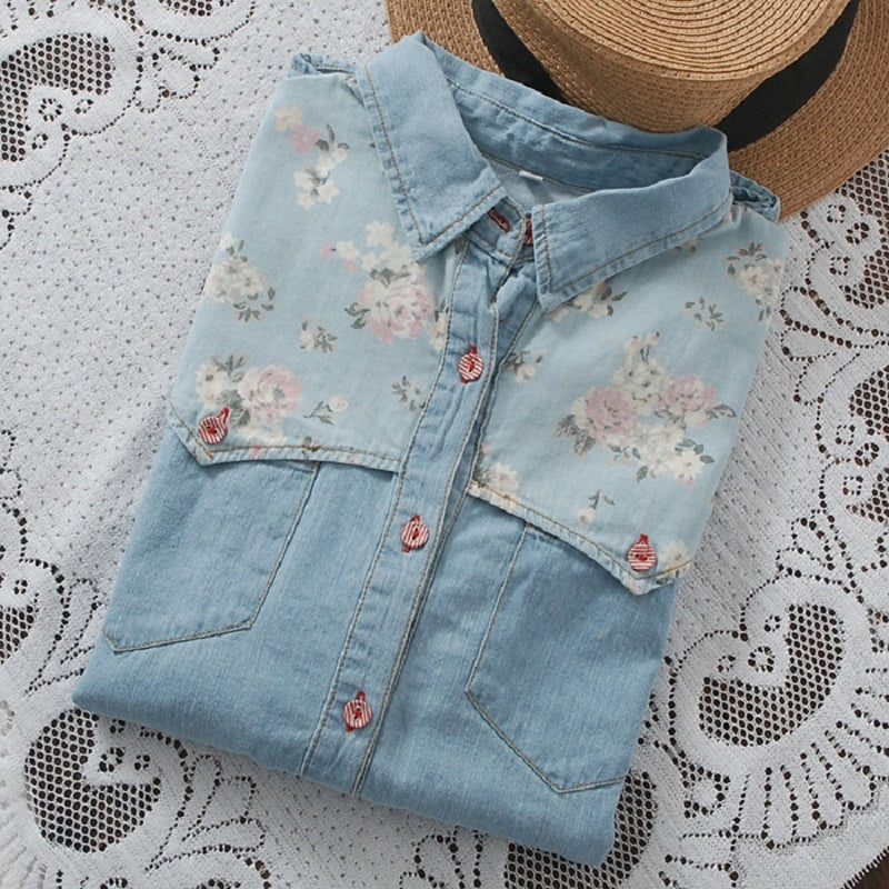 Chemise en Jean Femme Hippie