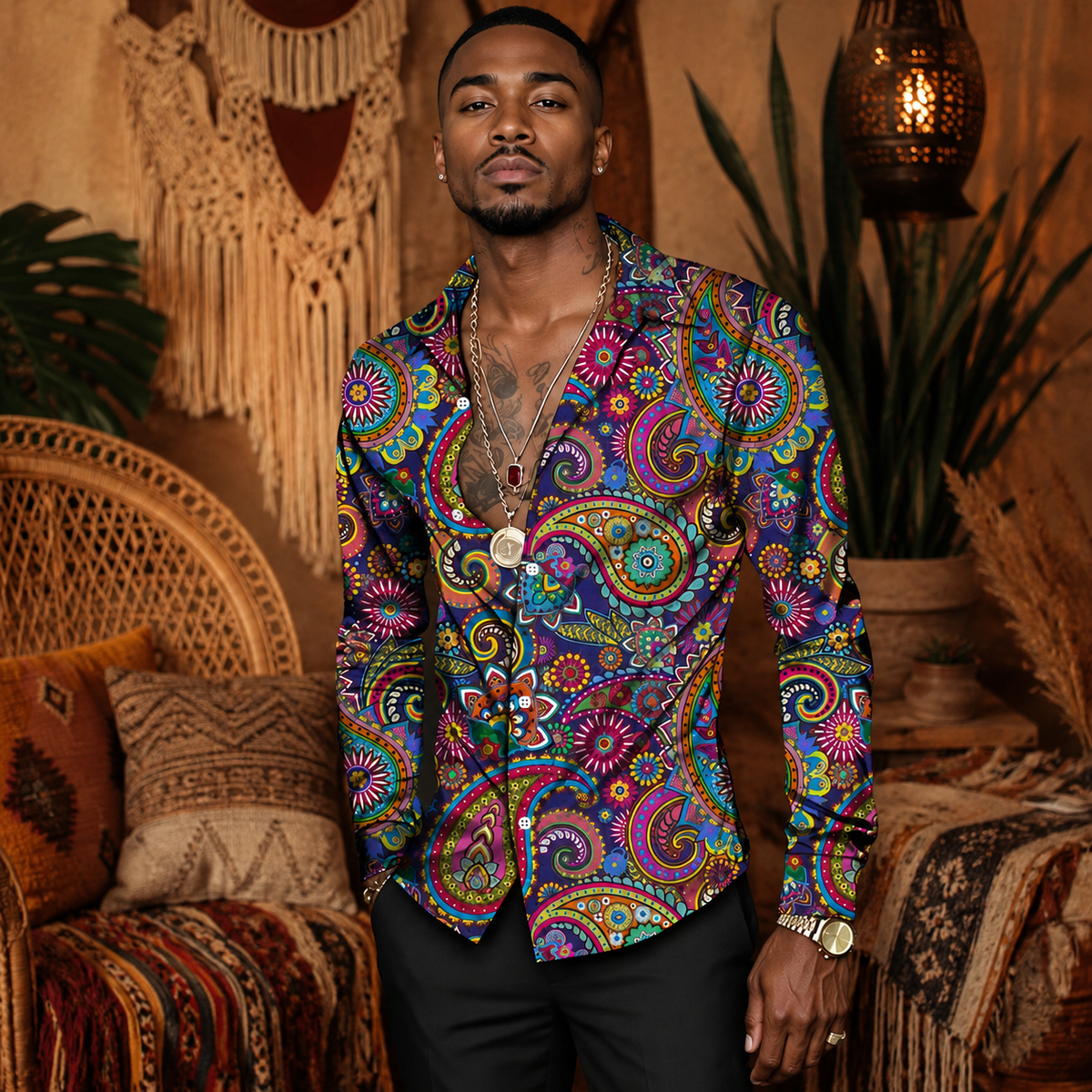 Chemise Hippie Psychédélique