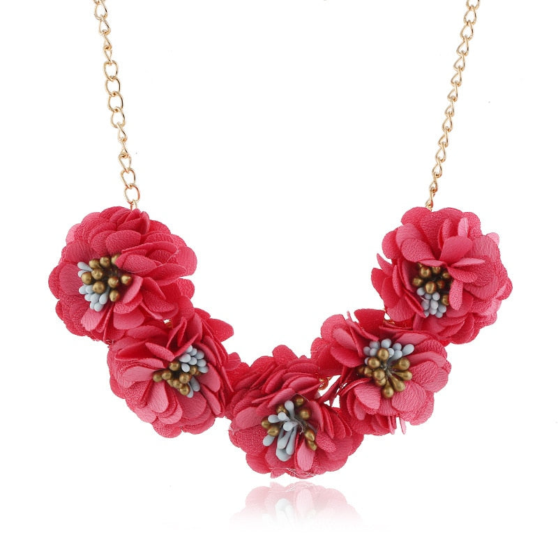 Hippie-Chic-Blumen-Halskette