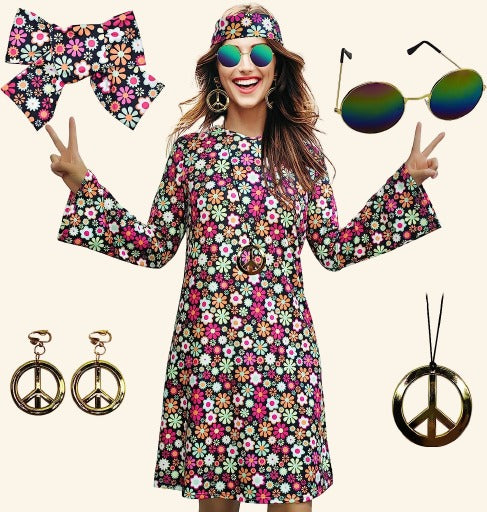 déguisement hippie avec accessoires