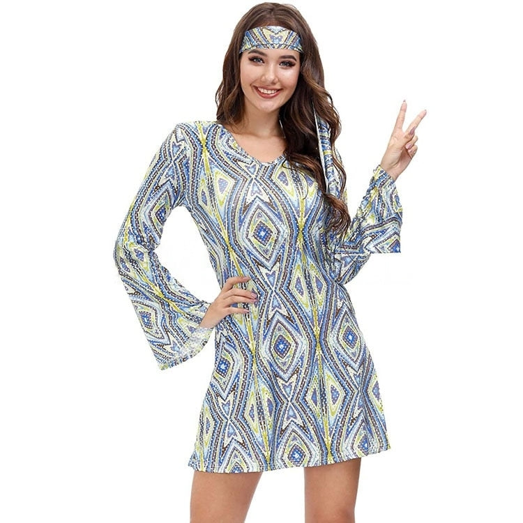 Déguisement Hippie avec Bandeau