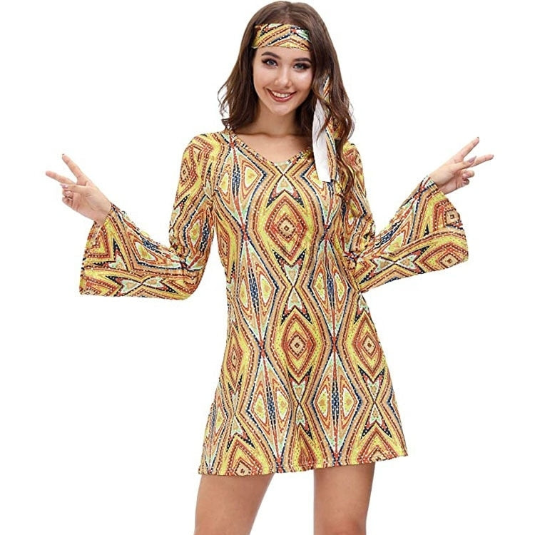 Déguisement Hippie avec Bandeau