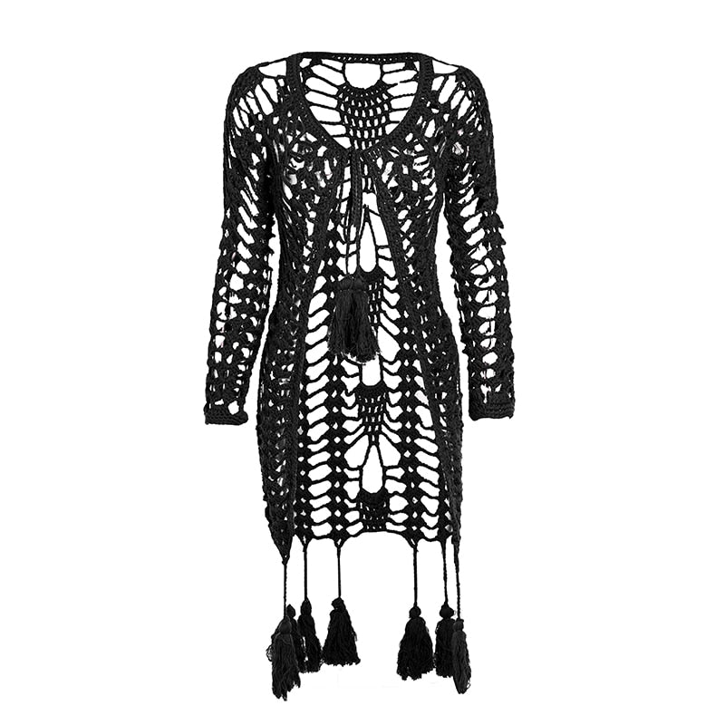 Gilet Brodé Hippie Noir