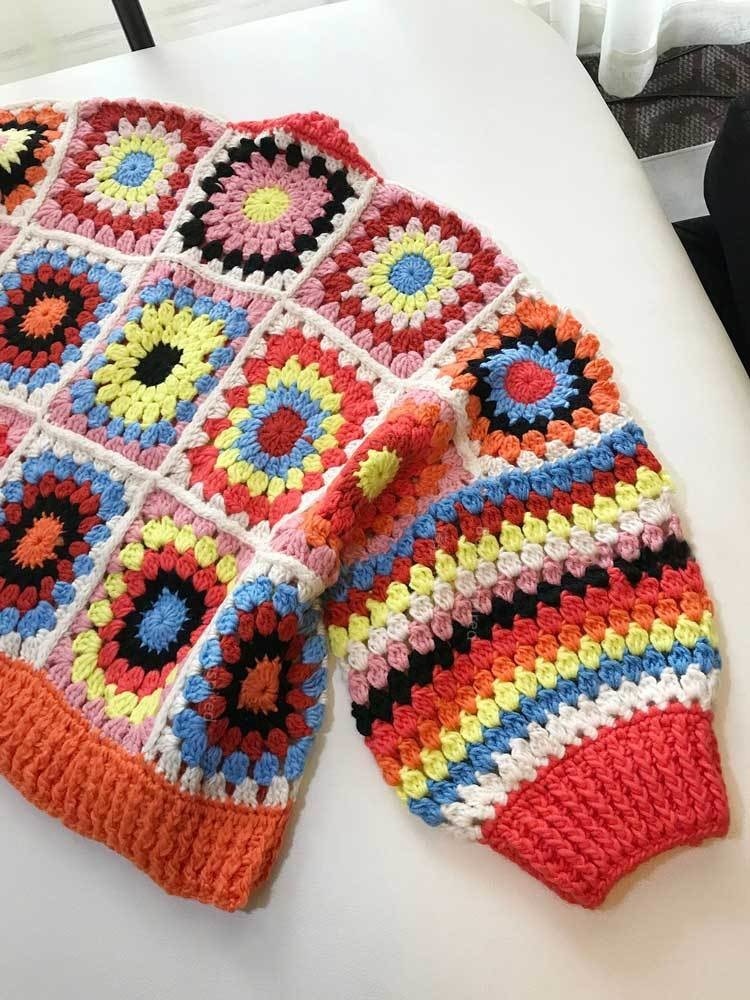Gilet Crochet Hippie Tricot