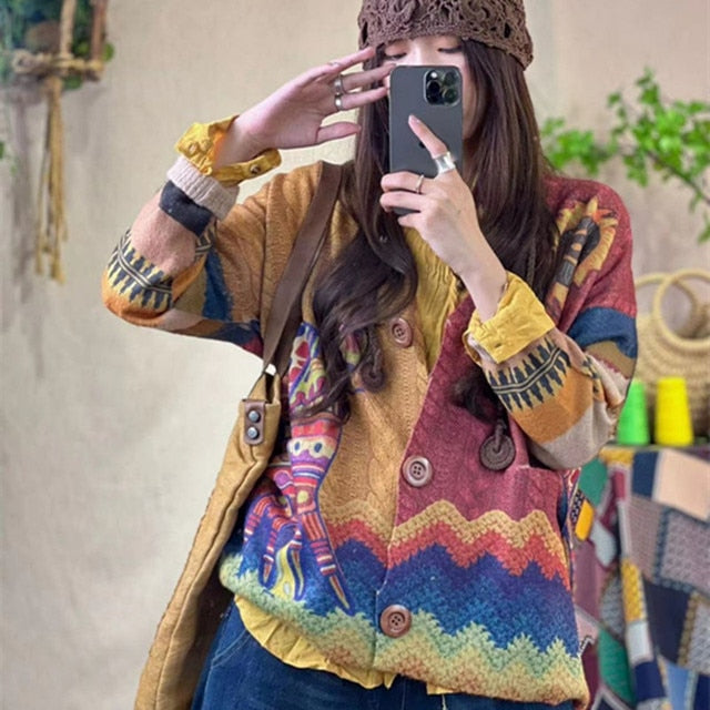 Gilet Hippie Chic Jaune