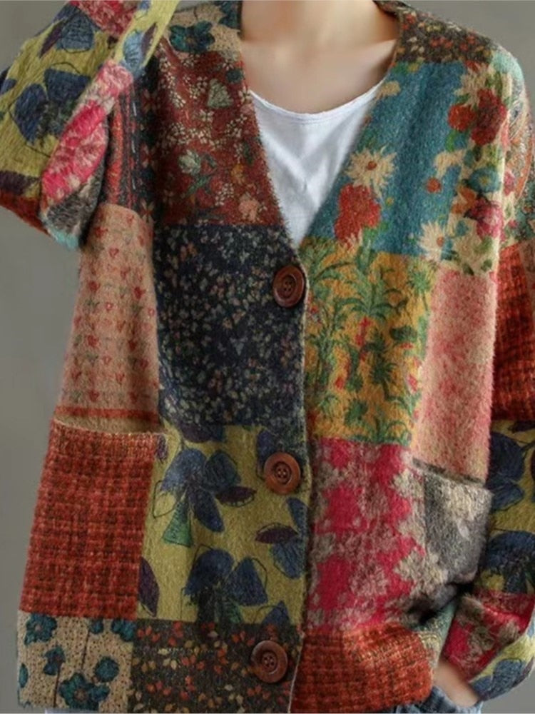 Gilet Hippie Chic Fleur
