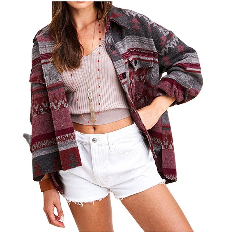 Gilet Hippie Femme Gris