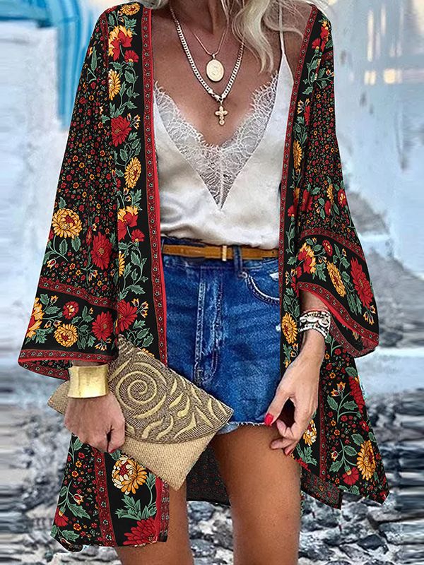 Gilet Hippie Flower Power Style Hippie