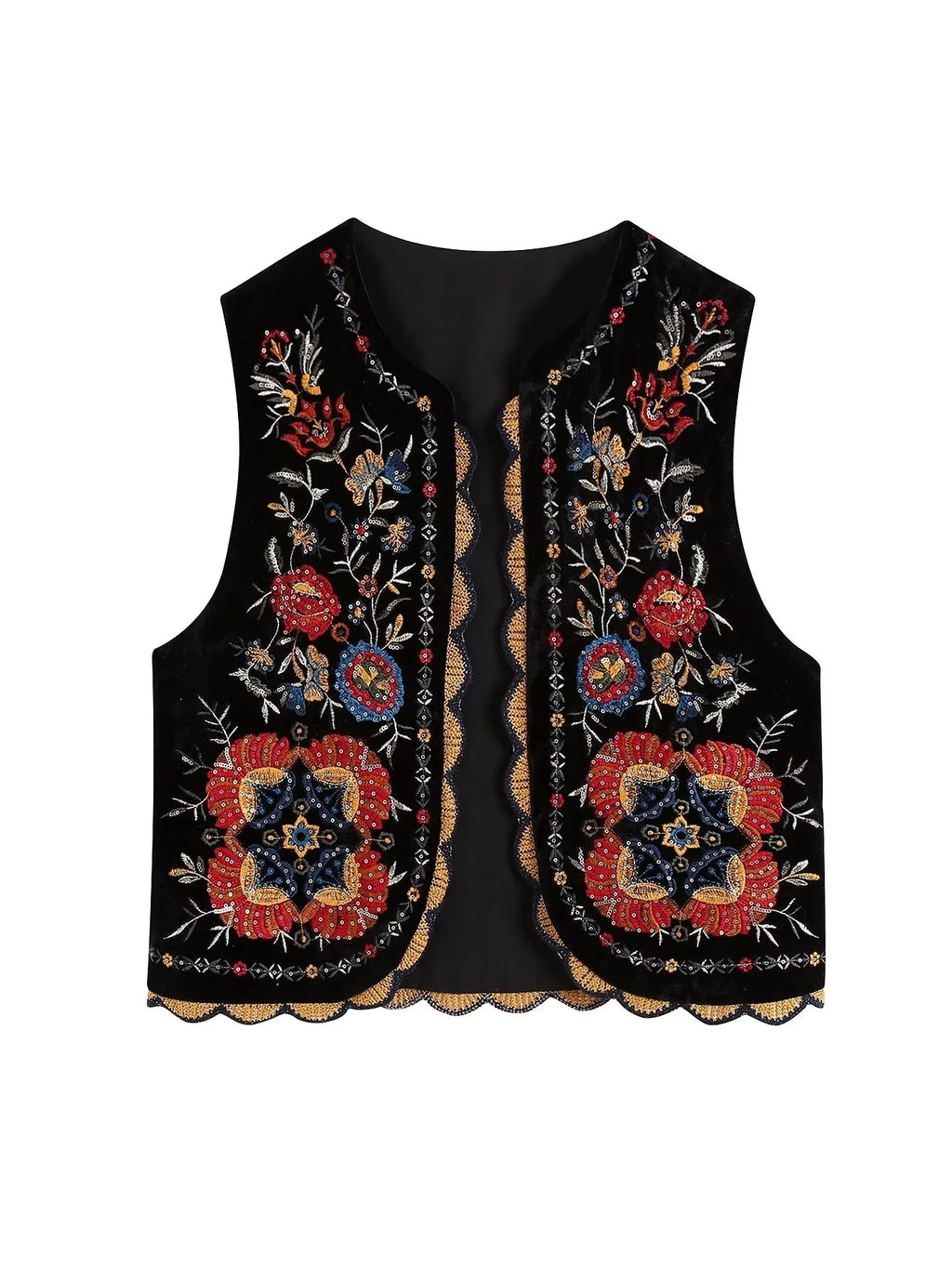 Gilet Hippie Vintage Noir