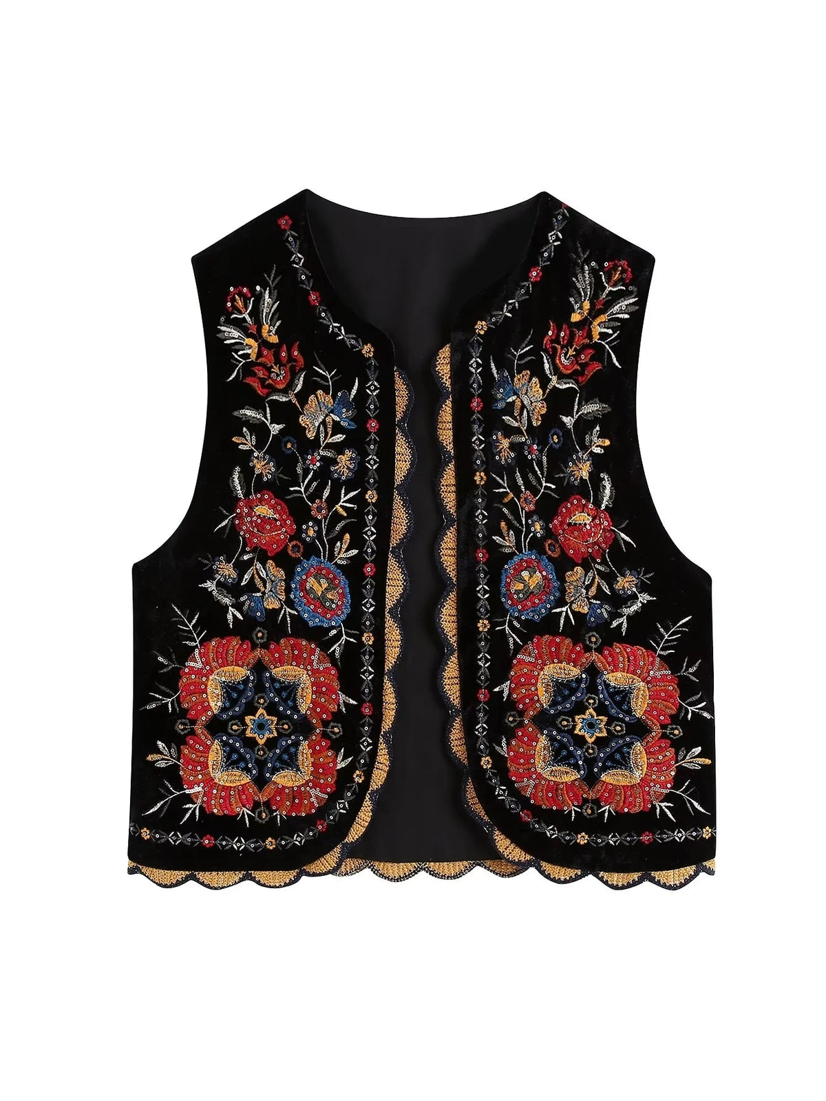 Gilet Hippie Vintage Noir