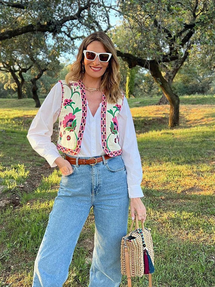 Gilet Sans Manche Hippie