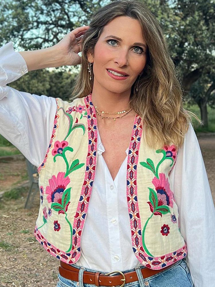 Gilet Sans Manche Hippie