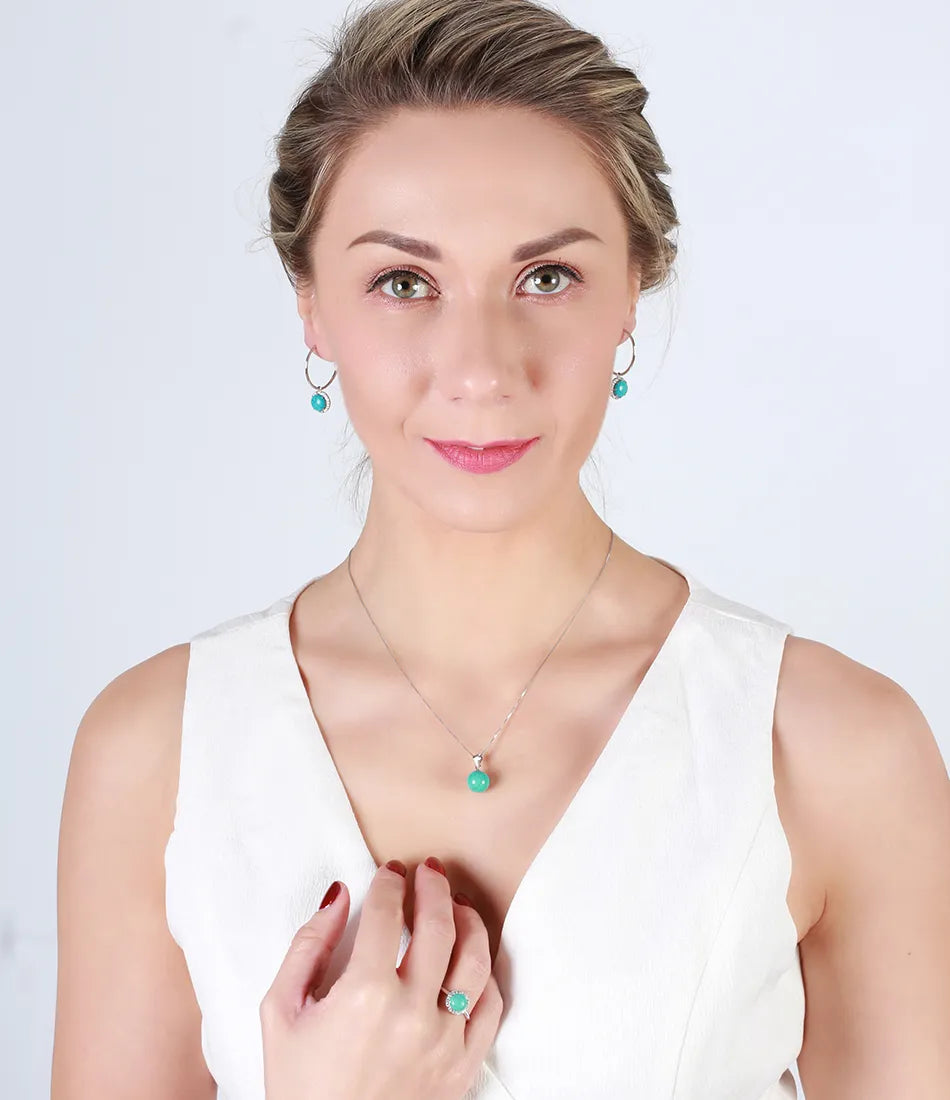 Collier Pierre Turquoise Femme