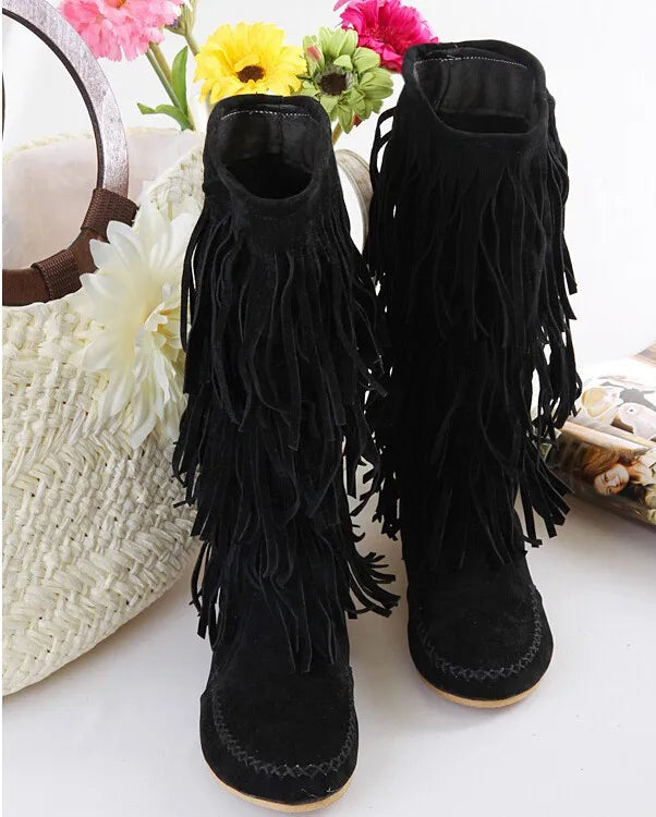 Bottes à Frange Noir