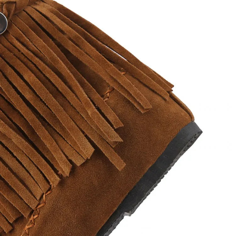 Bottes à Frange en Daim