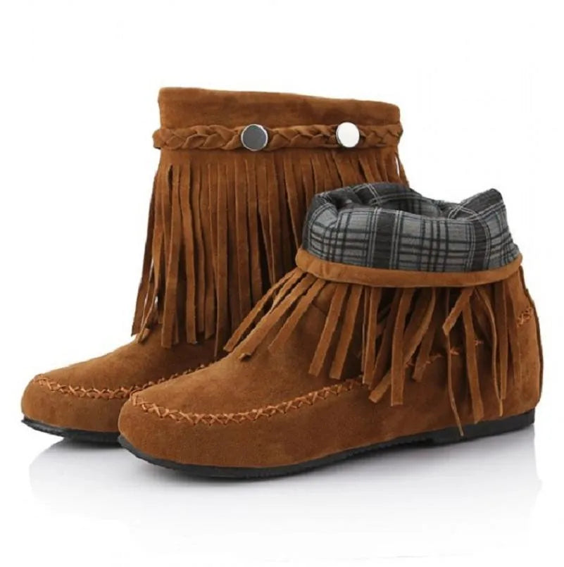 Bottes à Frange en Daim