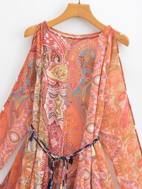 Haut Hippie Robe