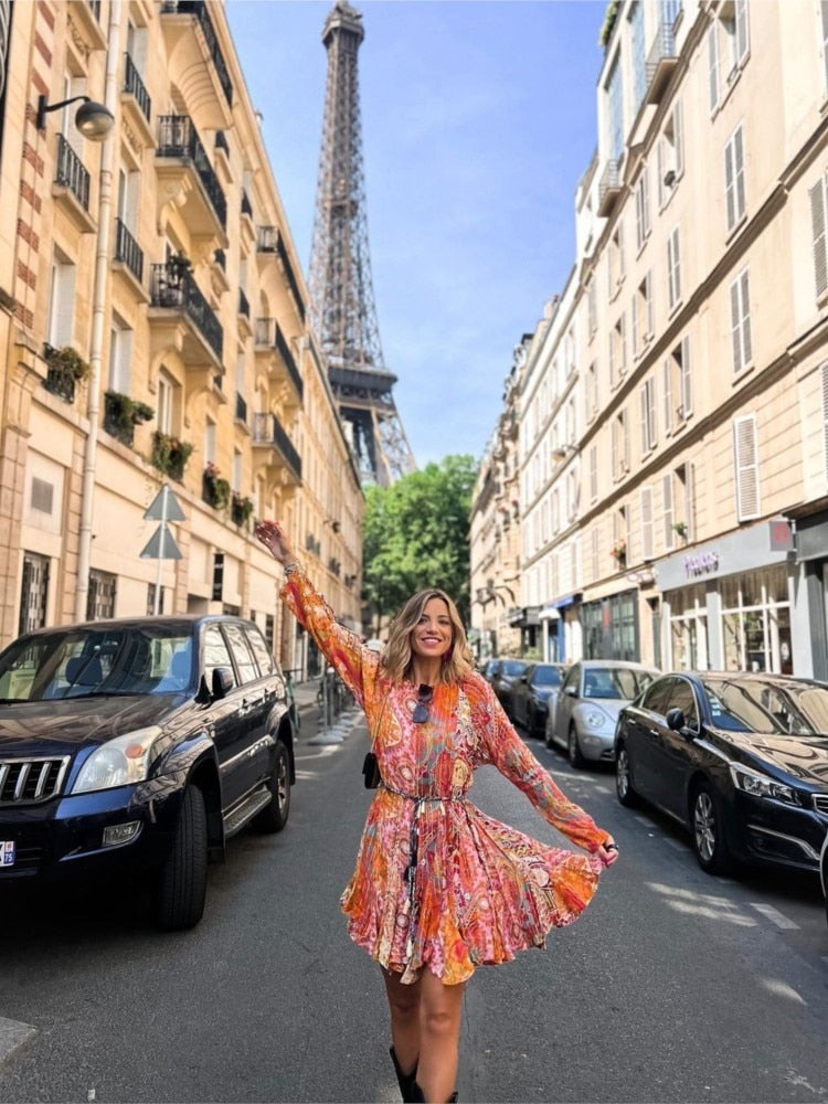 Haut Hippie Robe