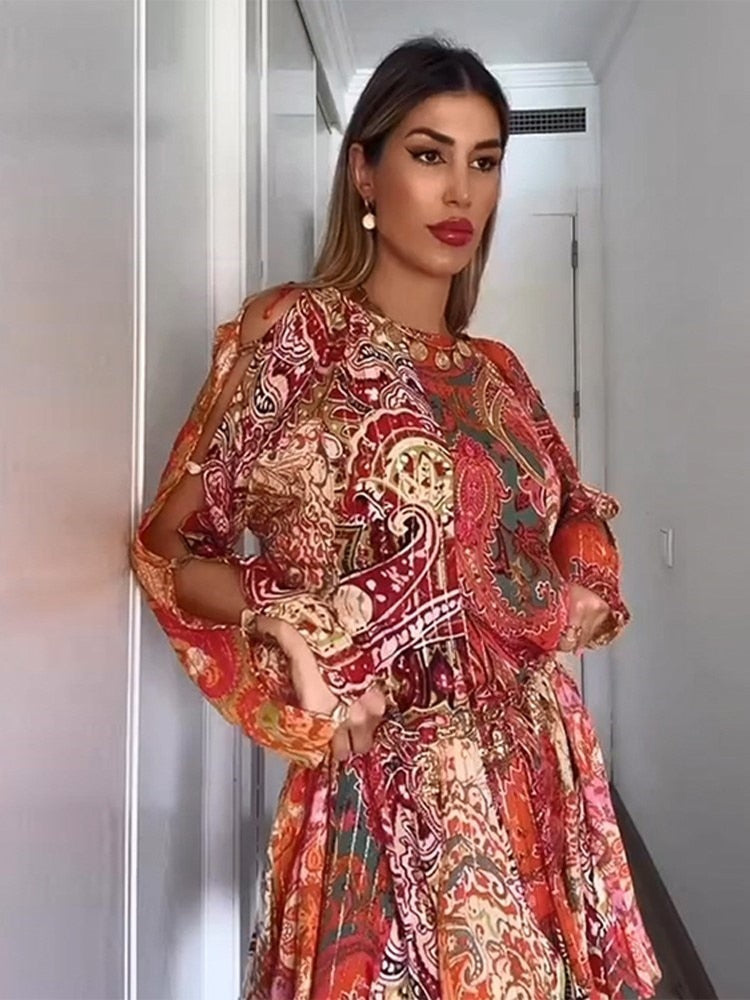 Haut Hippie Robe