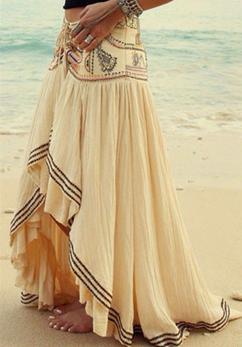 Jupe Hippie Bohème Blanche