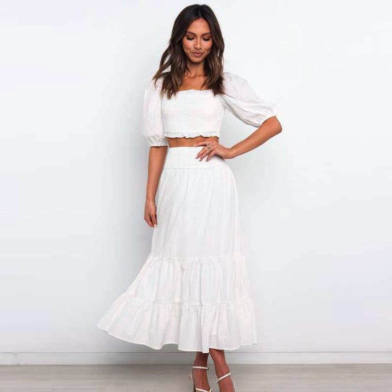 Jupe Hippie Chic Blanche