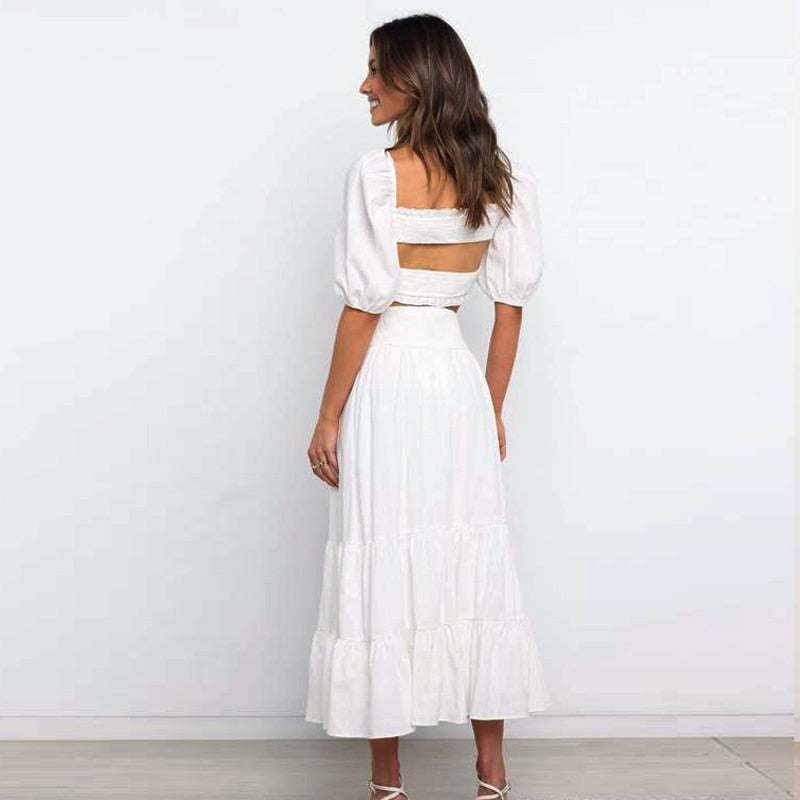 Jupe Hippie Chic Blanche