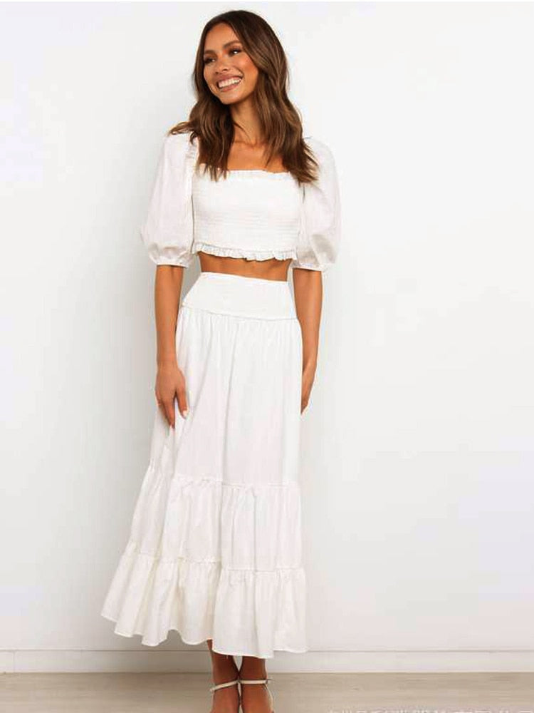 Jupe Hippie Chic Blanche
