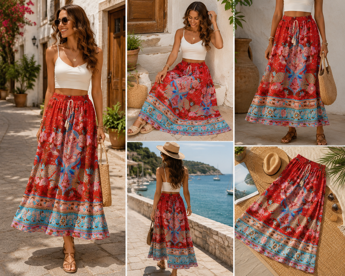 Jupe Hippie Psychédélique