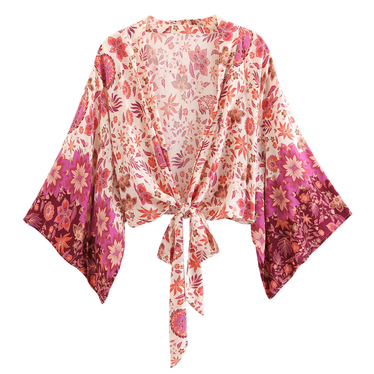 Kimono hippie Court  Imprimé Végétal