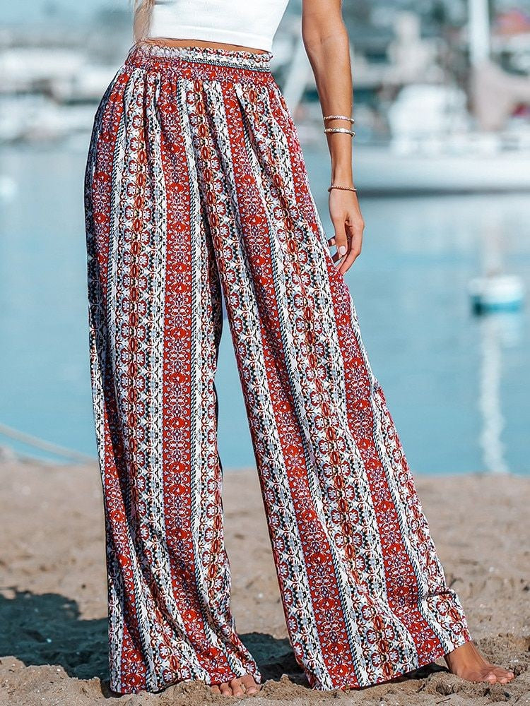 Pantalon Souple Femme Hippie Chic