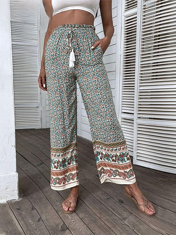 Pantalon Tissu Fluide Hippie