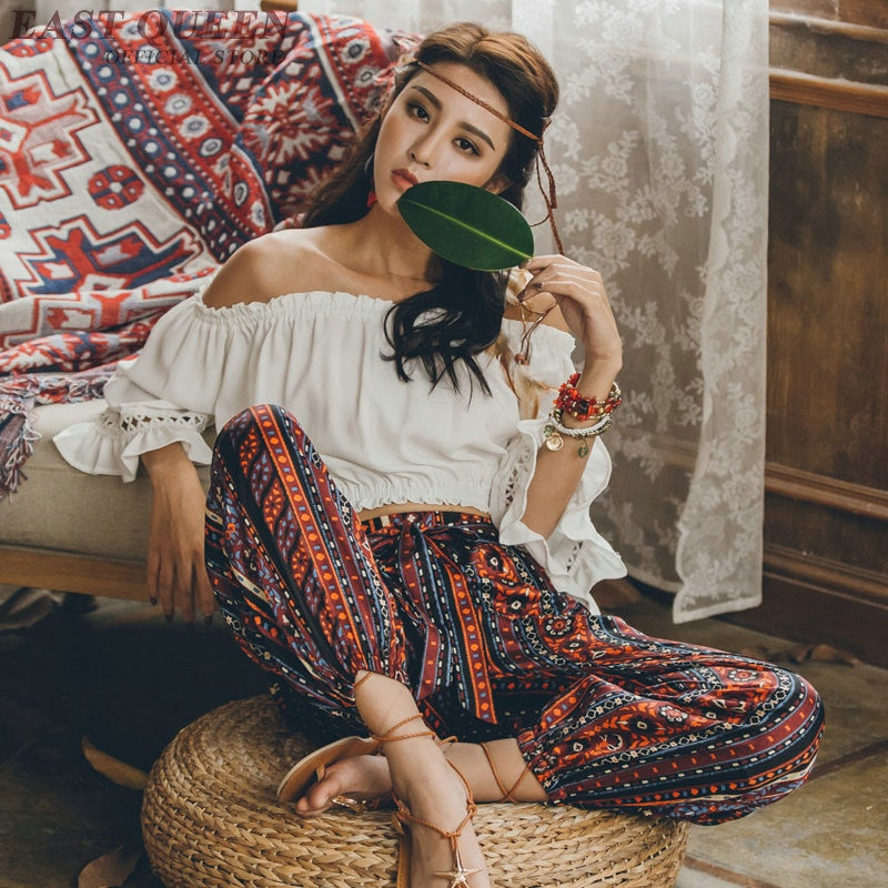Pantalon à Nouer Femme Hippie