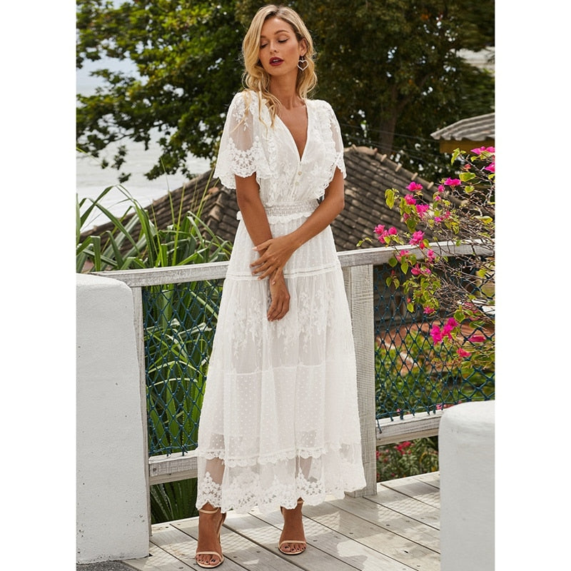Robe Blanche Hippie