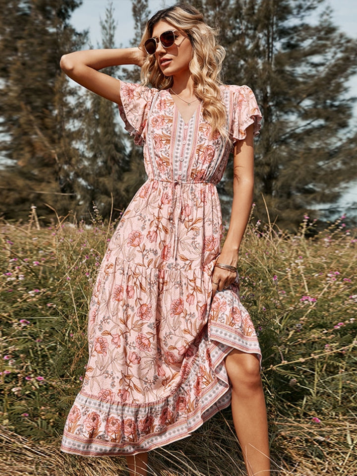 Robe Hippie Chic Rose Style Hippie