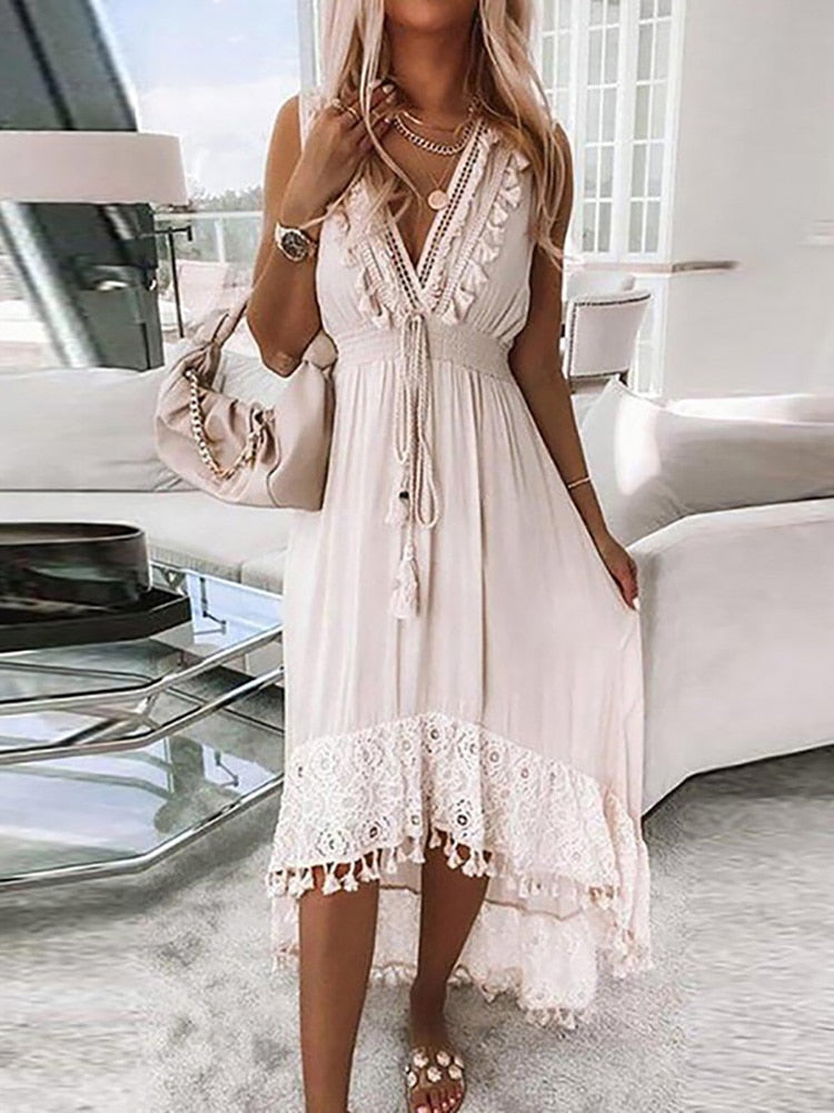 robe hippie dentelle