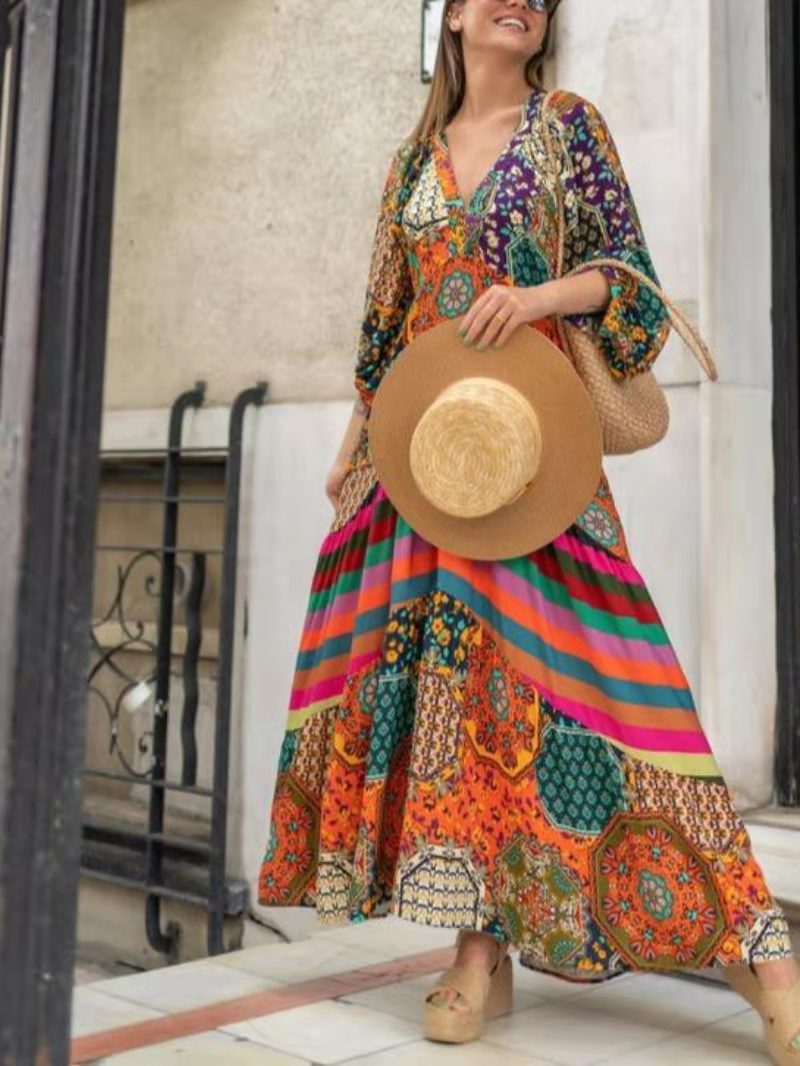 Langes Hippie-Kleid